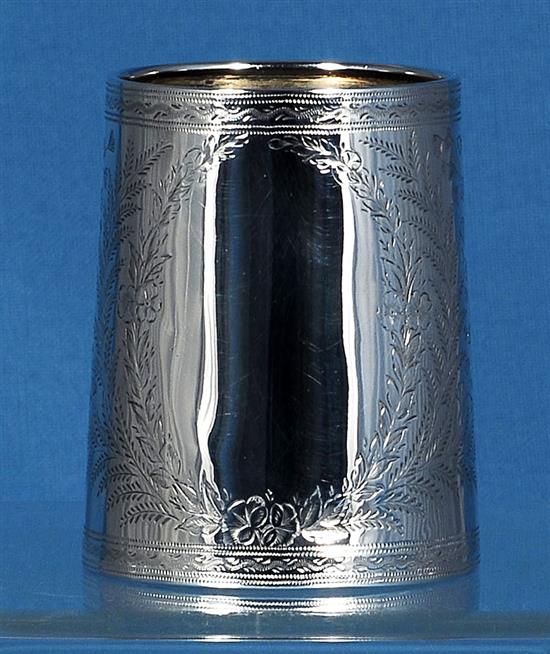 A Victorian silver christening mug, by Thomas Hayes, Height 79mm Weight 3.2oz/100grms